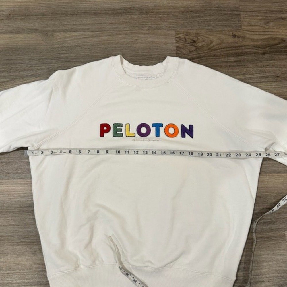 Spiritual Gangster x Peloton Classic Sweatshirt Womens Large White Raised Logo - Picture 3 of 8